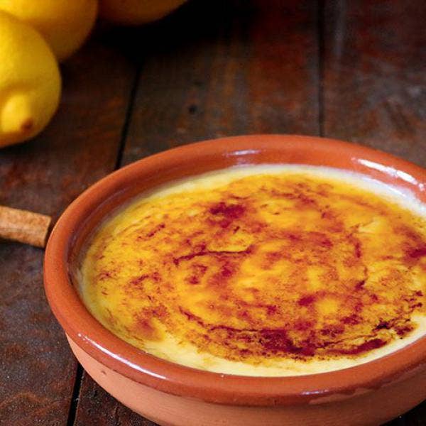 Typical Catalan dessert made from cream and egg yolks, covered with a traditional layer of caramelized sugar to provide a crispy contrast